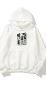 Kapüşonlu İçi Polar Kemal Atatürk 10 Kasım Baskılı Beyaz Unisex Hoodie Sweatshirt