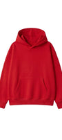 Unisex Oversize Hoodie Not You Again Baskılı Kırmızı – Kapüşonlu, Kanguru Cepli, 3 İplik Şardonlu 