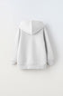 Kapüşonlu İçi Polar New York Yazı Baskılı Beyaz Unisex Çocuk Hoodie Sweatshirt