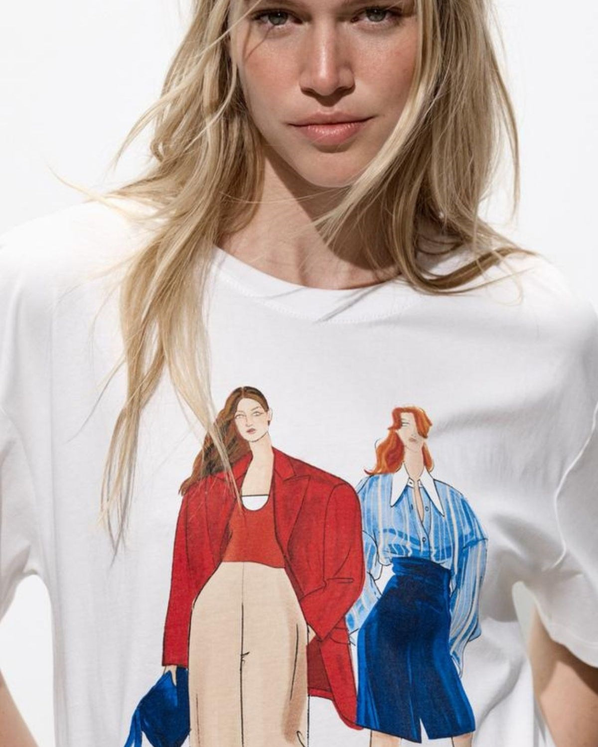 İkonik Kadın  Moda Baskılı %100 Pamuk Tişört Kadın