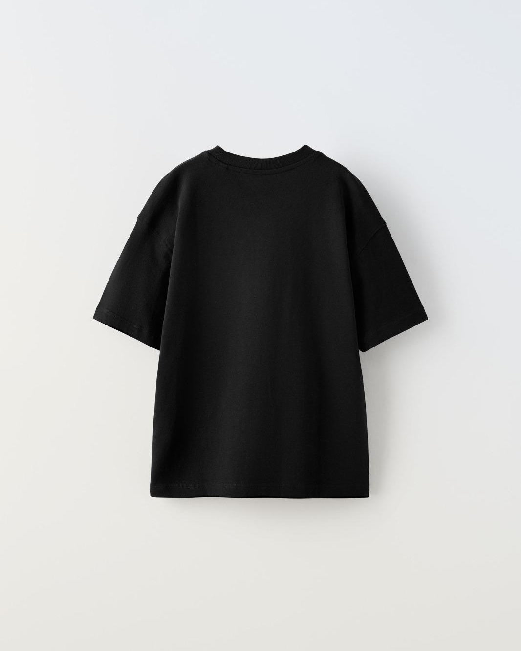 Check Mate Yazılı Satranç Çizgi Tasarım Baskılı Siyah Çocuk T-Shirt