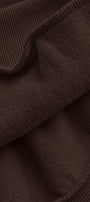 Kadın Oversize Sweatshirt Wellness Baskılı Kahverengi – Bisiklet Yaka, 3 İplik Şardonlu Polar