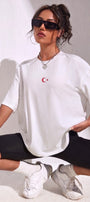 Unisex Oversize Tişört Legend of Türkiye Baskılı Beyaz – Bisiklet Yaka, Rahat Kalıp, %100 Pamuk