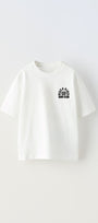 Beach Vıbes Surf Club Yazılı Ters S Tasarım Baskılı Beyaz Çocuk T-Shirt
