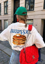 Kadın Pancake Baskılı “Baker’s Soul” Oversize Sokak Stili Tişört