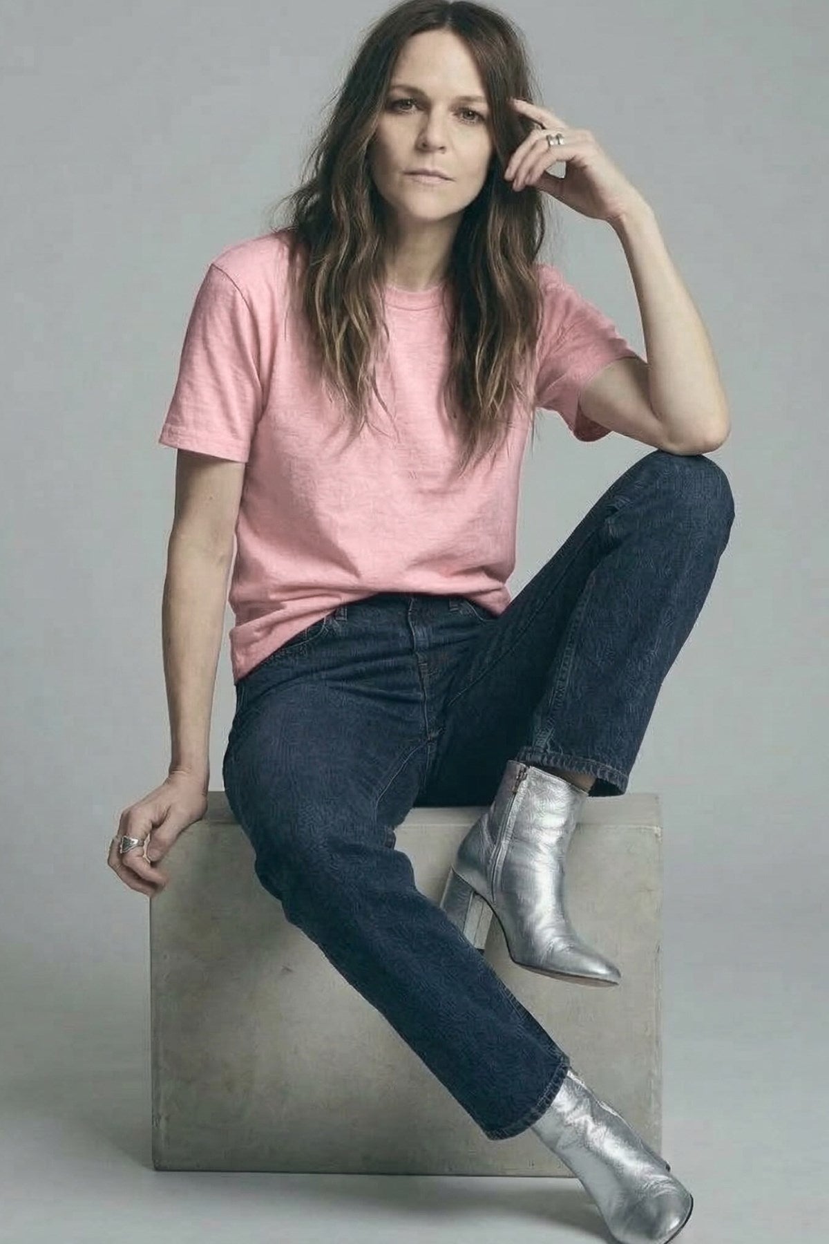 Kadın Oversize Basic Tişört Pembe – Bisiklet Yaka, Rahat Kalıp, Yazılık, %100 Pamuk