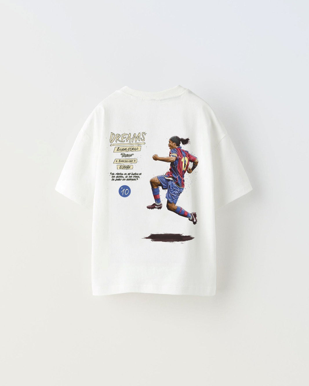 Always On Yazılı Futbol Tasarım Baskılı Beyaz Çocuk T-shirt