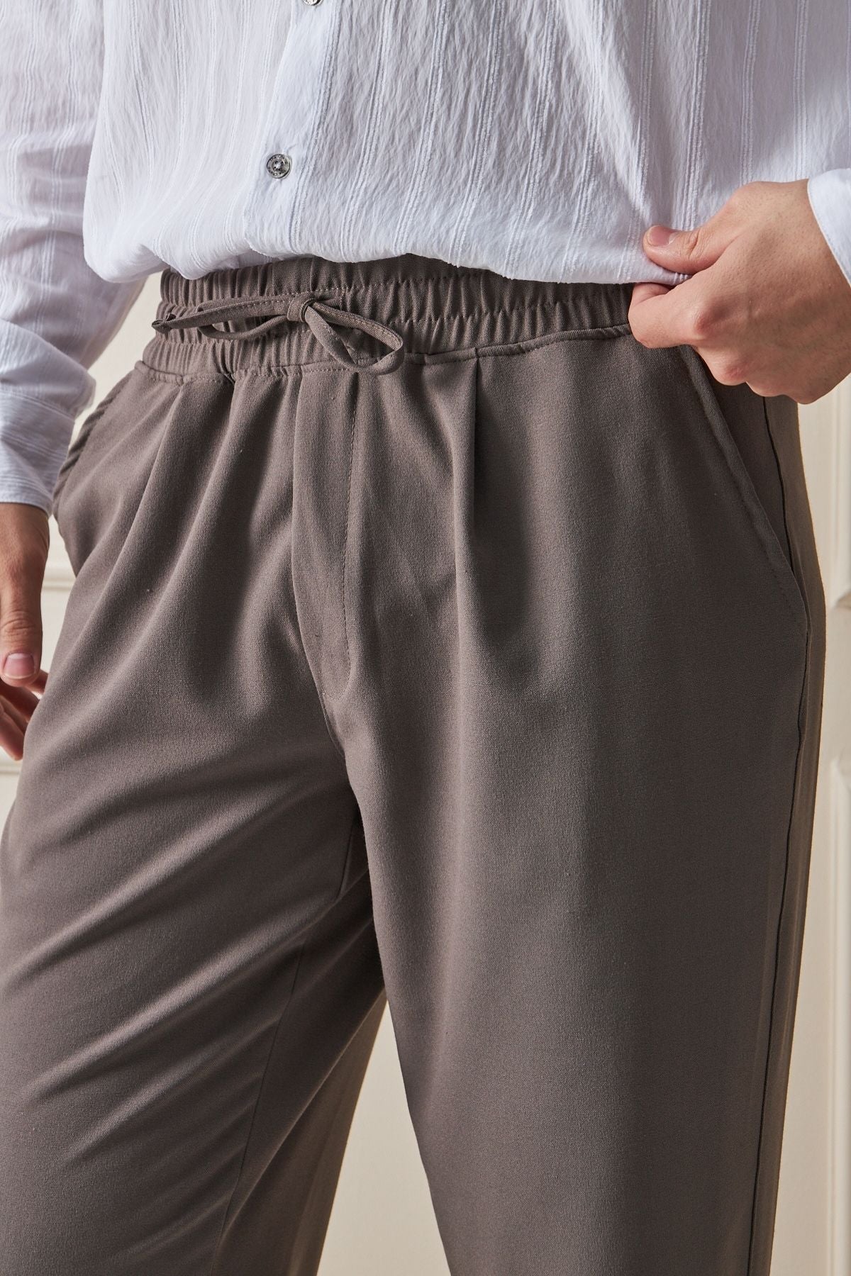 Rahat Kesim Lastikli Erkek Günlük Pantolon