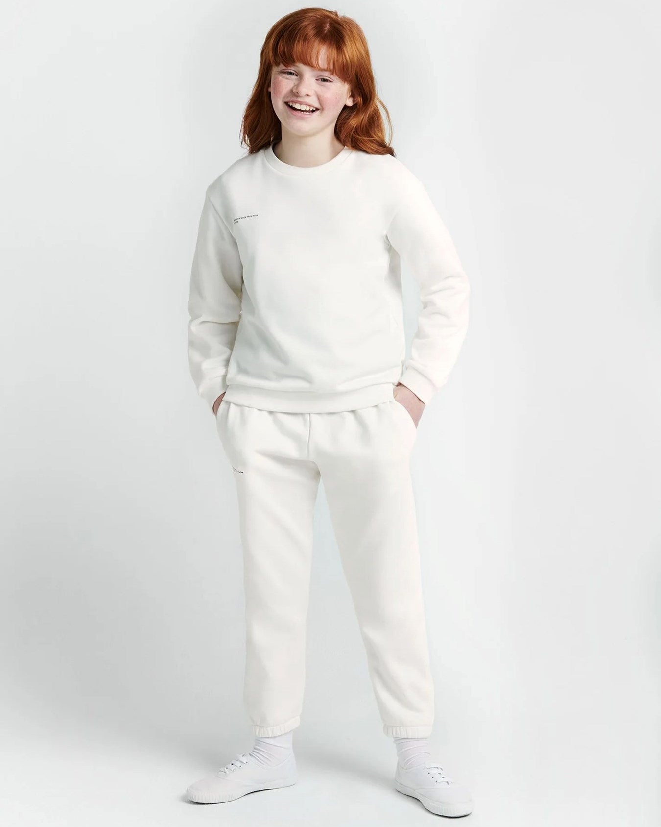 Beyaz Unisex Çocuk Bisiklet Yaka Nature Concept Baskılı Oversize Hoodie Sweatshirt 