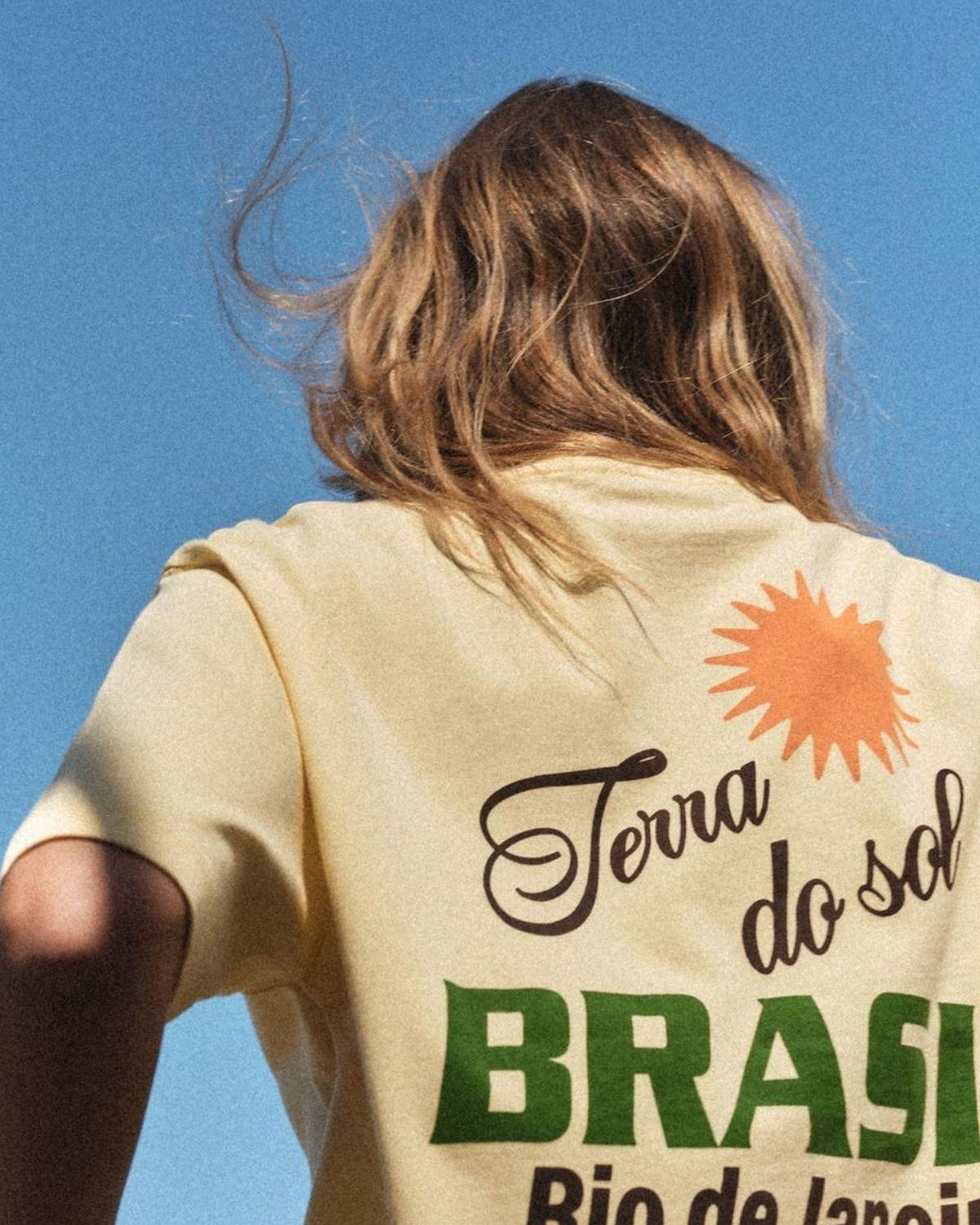 Terra Do Sol Brazil Baskılı %100 Pamuk Tişört Kadın