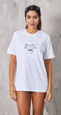 E=mc2 Coffee Milk Energy Kahve Tasarım Baskılı Beyaz Kadın T-shirt