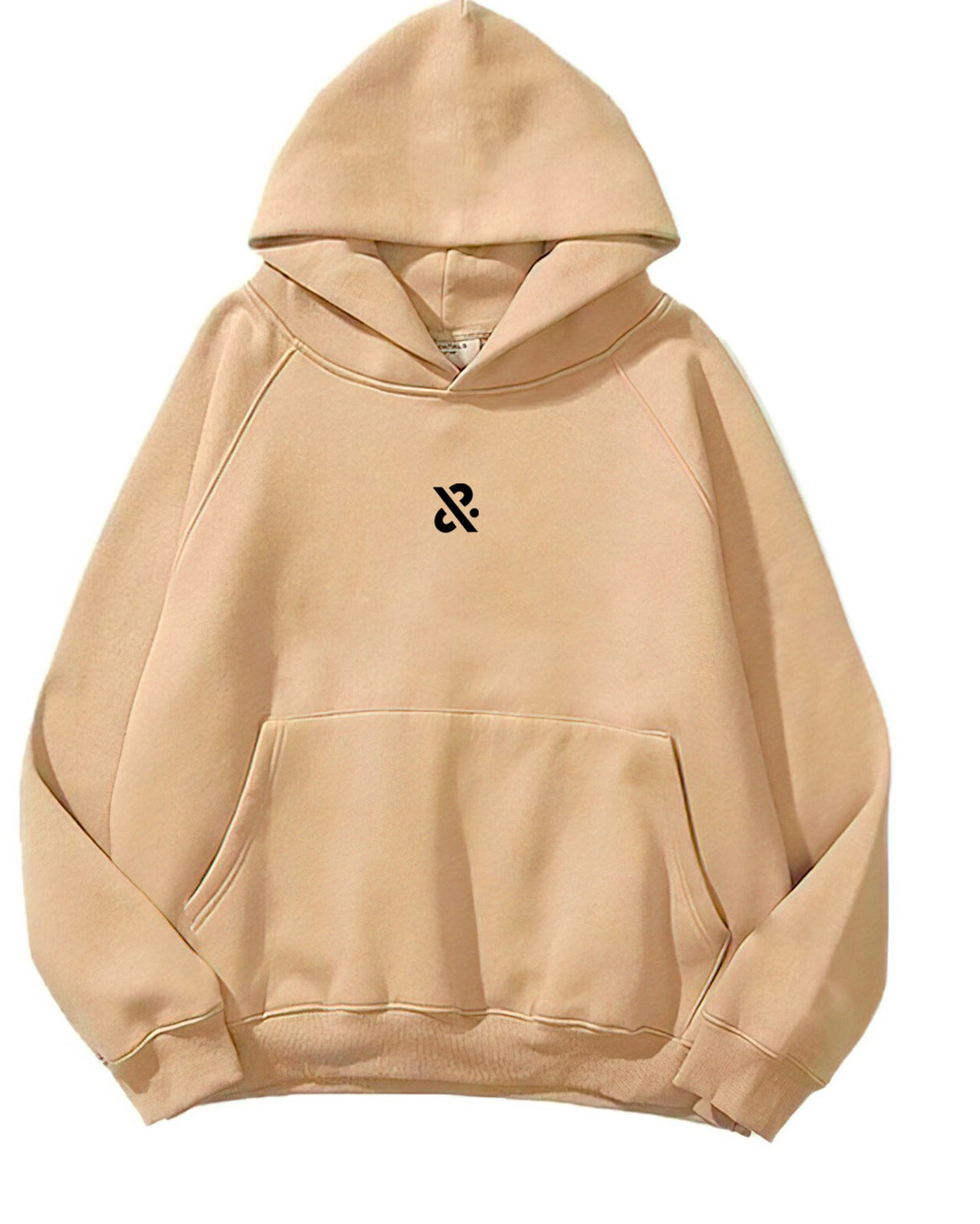 Kapüşonlu İçi Polar I'm Not Not Down Baskılı Bej Unisex Hoodie Sweatshirt