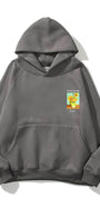 Kapüşonlu İçi Polar Vincent Van Gogh Baskılı Füme Unisex Hoodie Sweatshirt