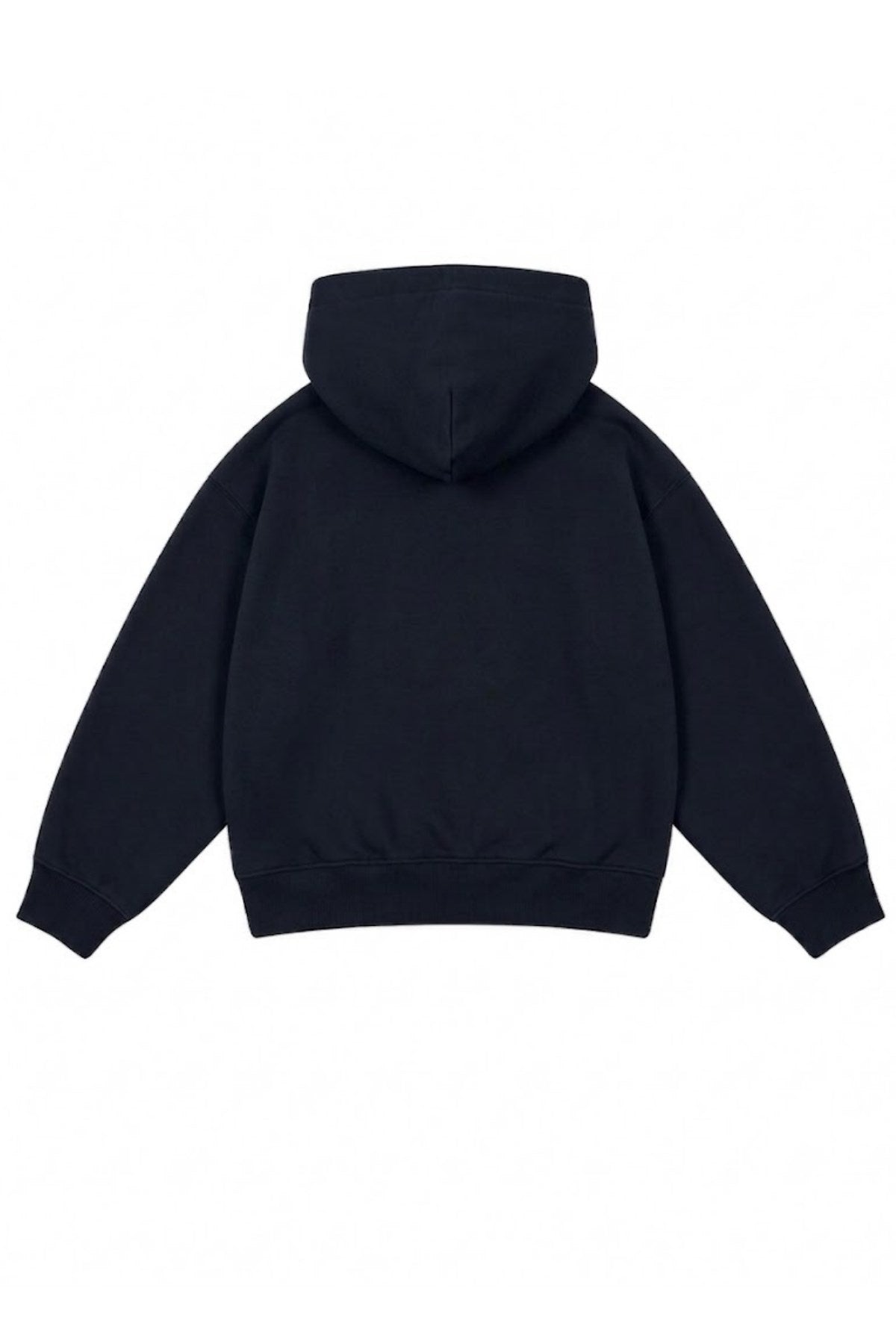 Kız Çocuk Oversize Basic Hoodie Sweatshirt Lacivert – Kapüşonlu, Kanguru Cepli, 3 İplik Polar