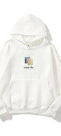 Kapüşonlu İçi Polar Van Gogh's Chair Baskılı Beyaz Unisex Hoodie Sweatshirt