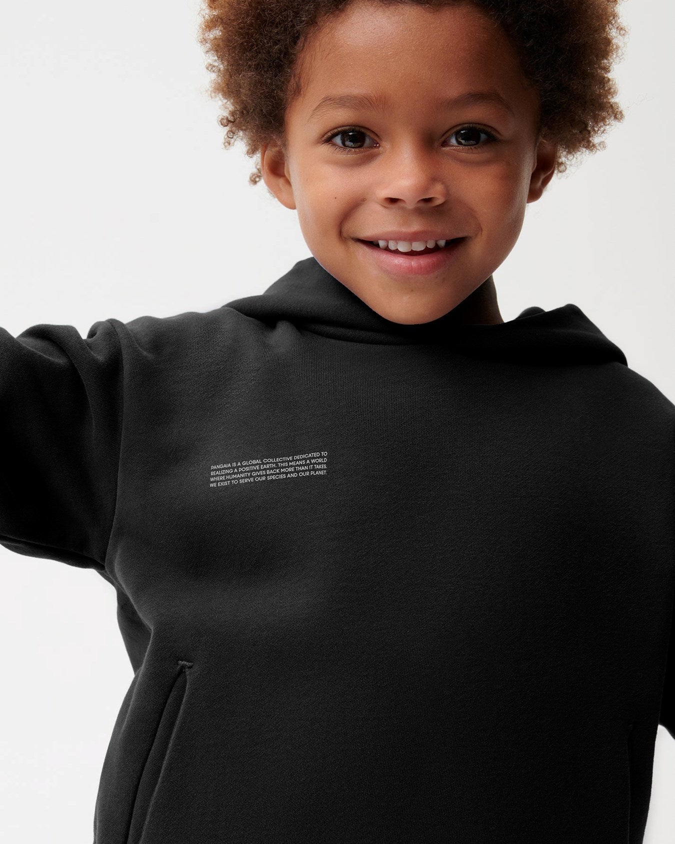 Siyah Unisex Çocuk Kapüşonlu Nature Concept Baskılı Oversize Hoodie Sweatshirt 
