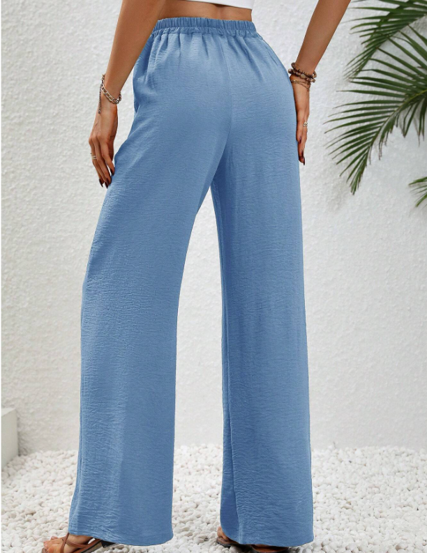 Kadın Beli  Lastikli Rahat Kalıp Aerobin Kumaş Kadın Pantolon