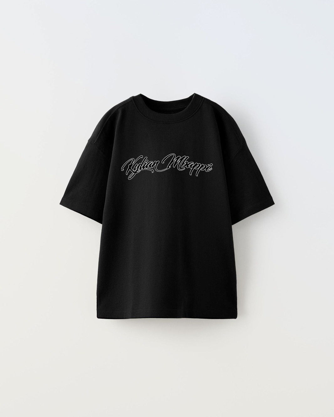 Euro 2024'ün Genç Yıldızları Kylian Mbappe Baskılı Siyah Çocuk T-shirt