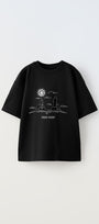 Busıness Stratecy Yazılı Yürüyen Satranç Tasarım Baskılı Siyah Çocuk T-Shirt