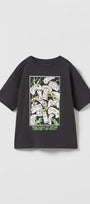 Play With Friends Yazılı Game Over Baskılı Siyah Erkek Çocuk T-Shirt