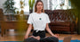 Do Not Work More Thank You Line Baskılı Beyaz Kadın T-shirt