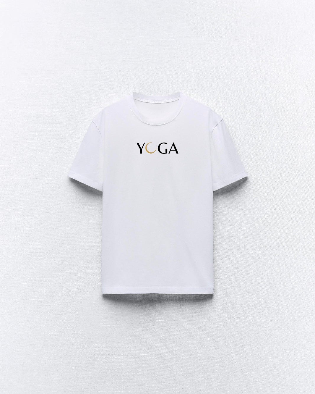 Yoga Yazılı Tasarım Baskılı Beyaz Kadın T-shirt