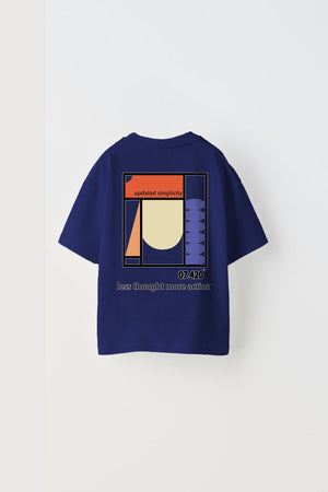The Champ Updated Simplicity Yazılı Desen Tasarım Baskılı Lacivert Çocuk T-Shirt