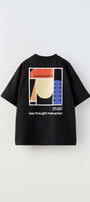 Updated Simplicity Yazılı Desen Tasarım Baskılı Siyah Çocuk T-Shirt