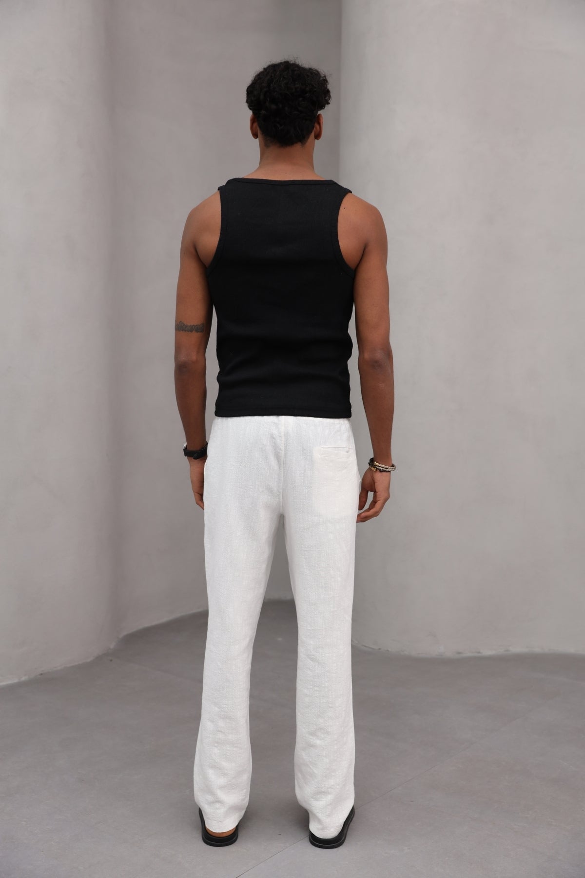 Rahat Kesim Düz Paça %100 Cotton Bağcıklı Erkek Pantolon