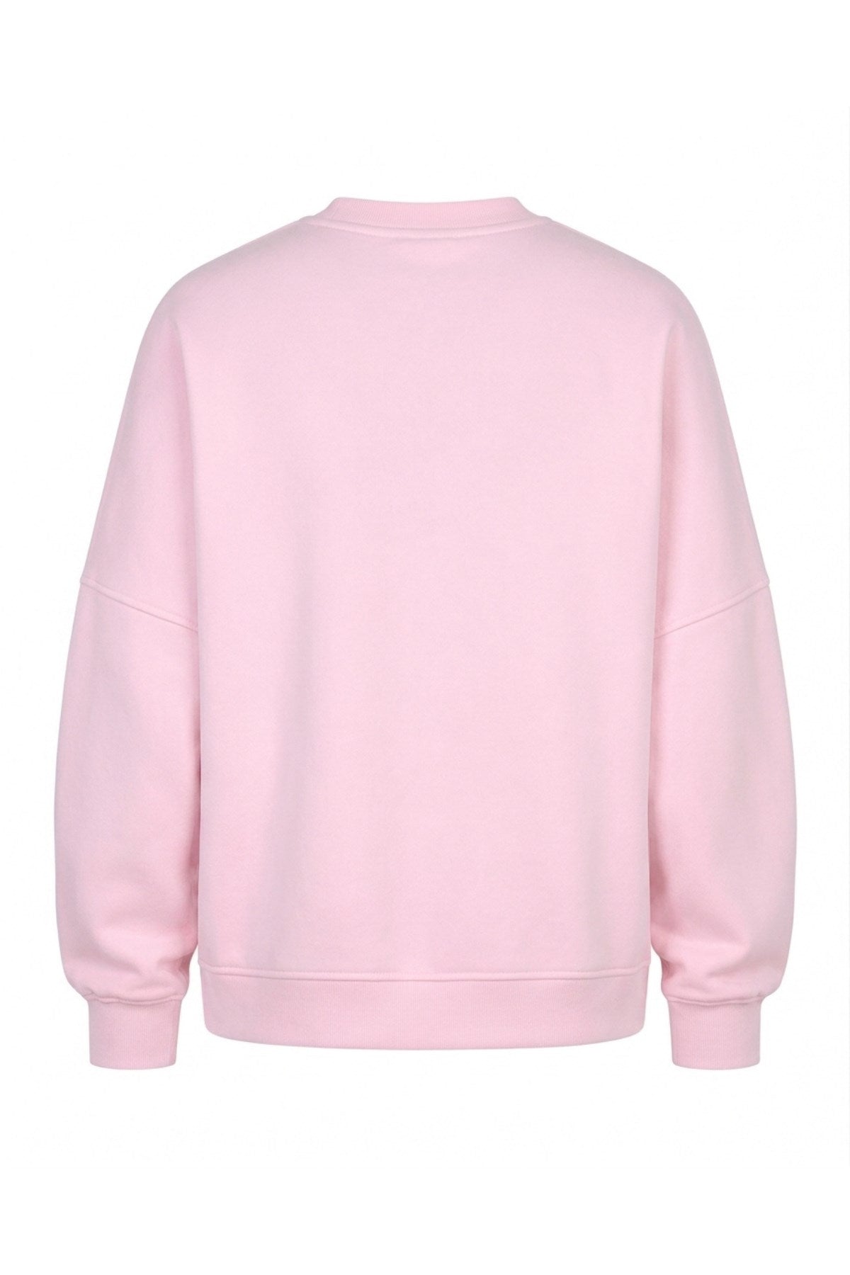 Kadın Oversize Sweatshirt 90’s Girl Baskılı Pembe – Bisiklet Yaka, 3 İplik Şardonlu Polar