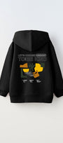 Kapüşonlu İçi Polar Let's Choose To Be Kind Baskılı Siyah Unisex Çocuk Hoodie Sweatshirt