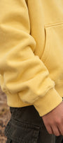 Erkek Çocuk Oversize Hoodie My Caddy Falls Baskılı Sarı – Kapüşonlu, Cepli, 3 İplik Polar