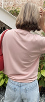 Kadın Oversize Tişört Campus Bear Baskılı Pembe – Bisiklet Yaka, Rahat Kalıp, %100 Pamuk