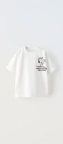 Other Golfers Are Lucky Yazılı Snoppy Tasarım Baskılı Beyaz Çocuk T-Shirt 