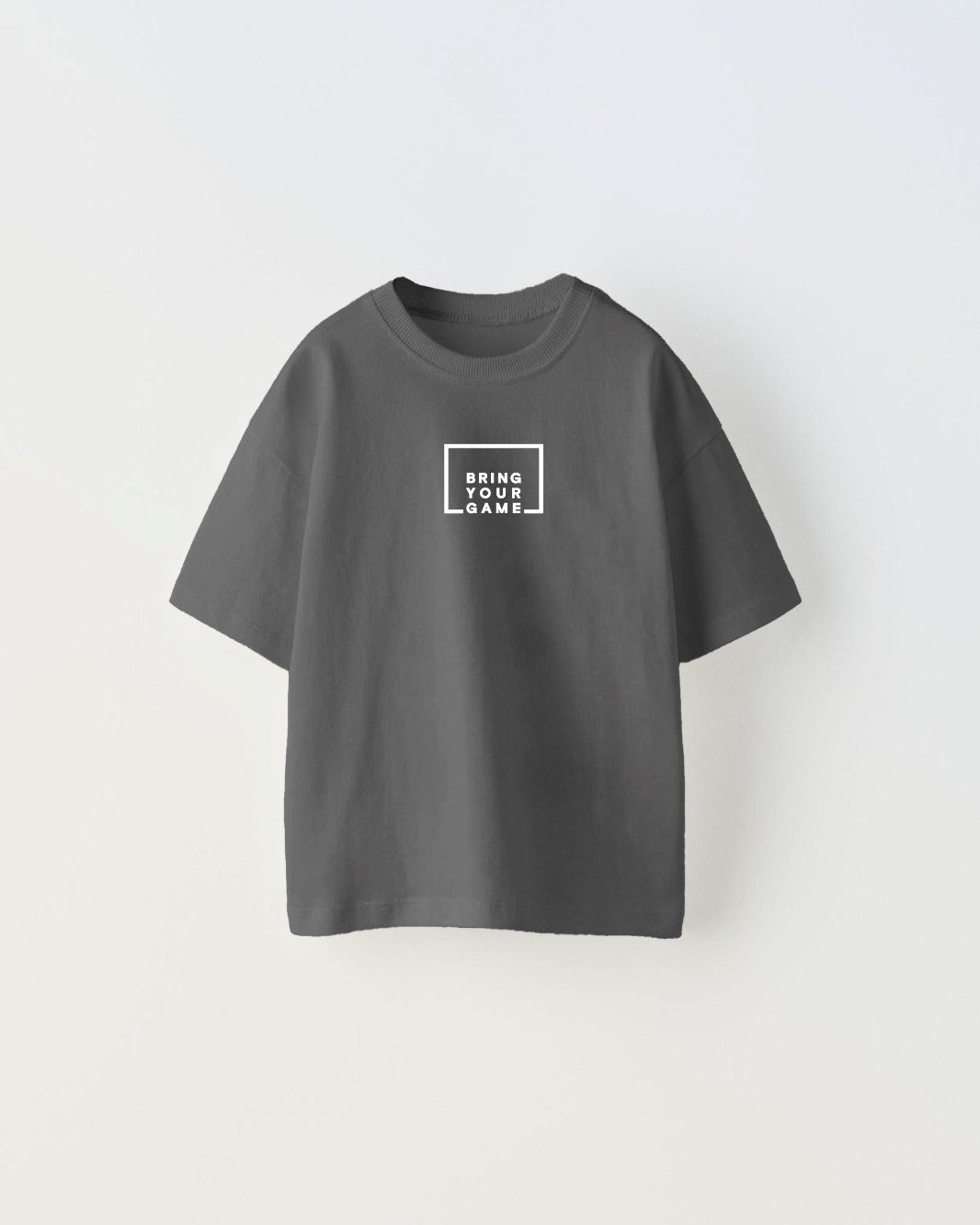 Bring Your Game Yazılı Futbol Tasarım Baskılı Füme Çocuk T-shirt