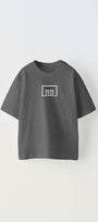 Bring Your Game Yazılı Futbol Tasarım Baskılı Füme Çocuk T-shirt