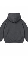 Kız Çocuk Oversize Hoodie Love Mount Baskılı Füme – Kapüşonlu, Cepli, 3 İplik Polar