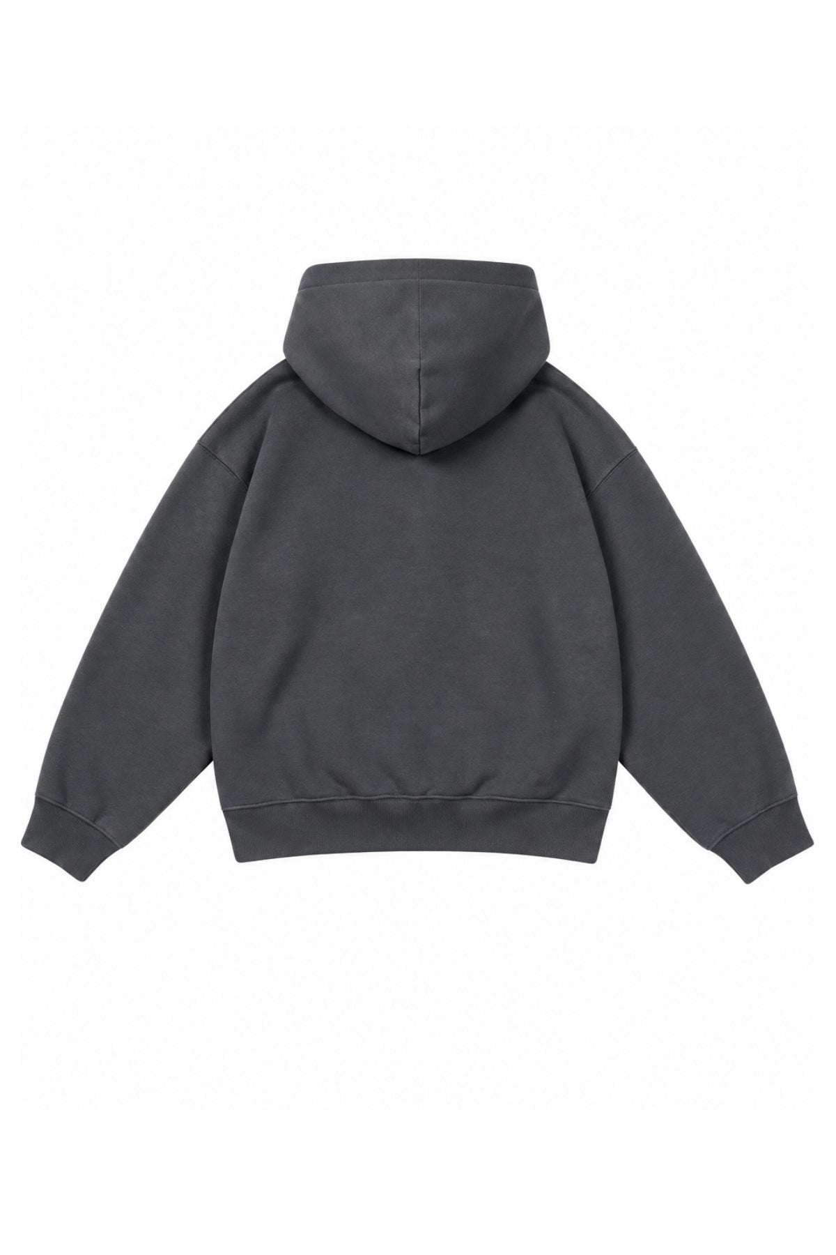 Kız Çocuk Oversize Hoodie Love Mount Baskılı Füme – Kapüşonlu, Cepli, 3 İplik Polar