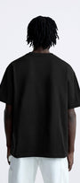 Bisiklet Yaka Syzygy Yazılı Oversize Siyah Erkek T-shirt