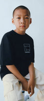 Updated Simplicity Yazılı Desen Tasarım Baskılı Siyah Çocuk T-Shirt