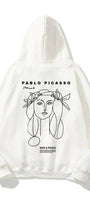 Kapüşonlu İçi Polar War & Peace Baskılı Beyaz Unisex Hoodie Sweatshirt
