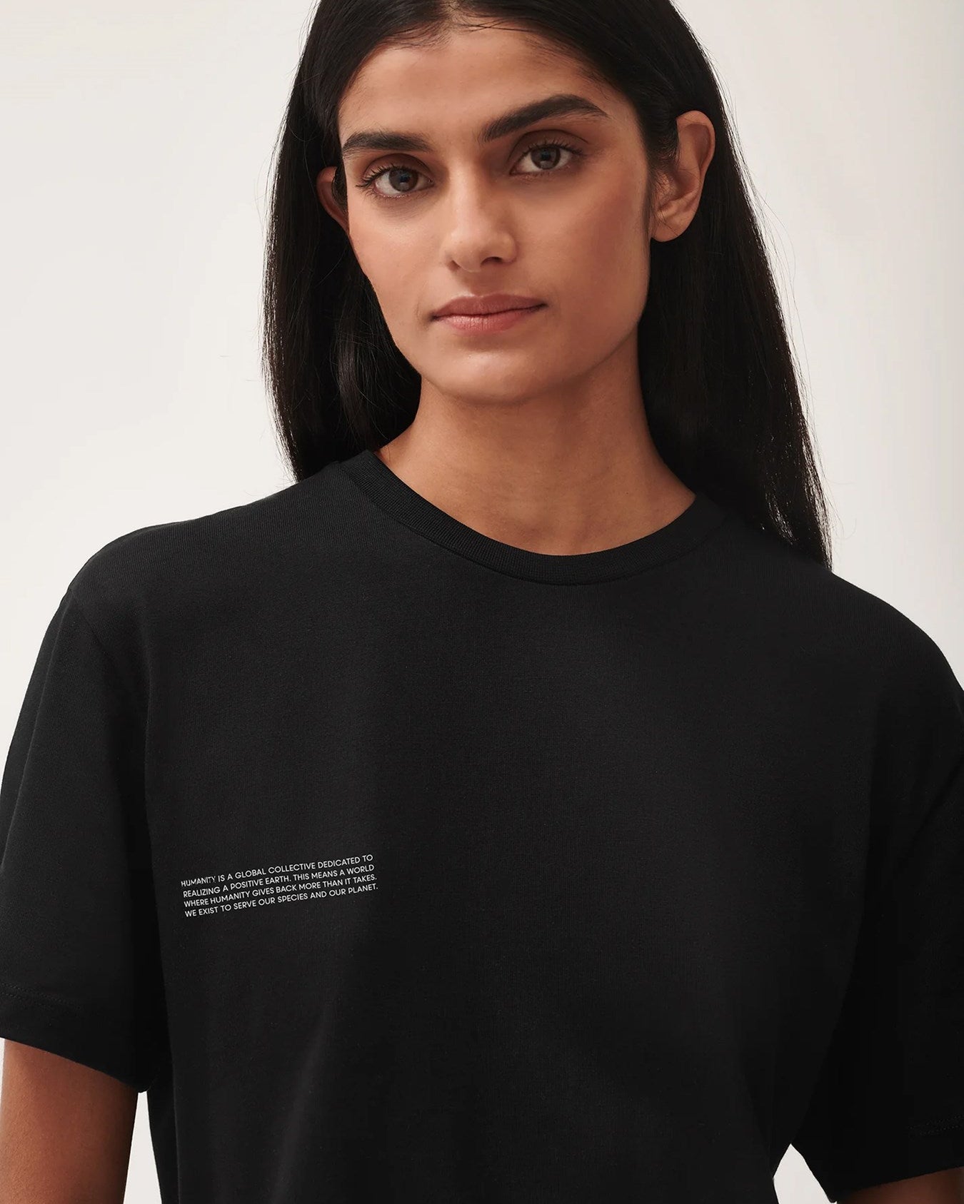 Siyah Unisex Nature Concept Baskılı Oversize T-shirt