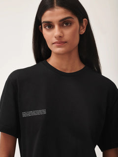 Siyah Unisex Nature Concept Baskılı Oversize T-shirt