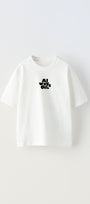 Always On Yazılı Futbol Tasarım Baskılı Beyaz Çocuk T-shirt