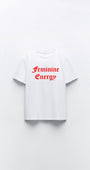 Kadın Feminine Energy Baskılı T-Shirt