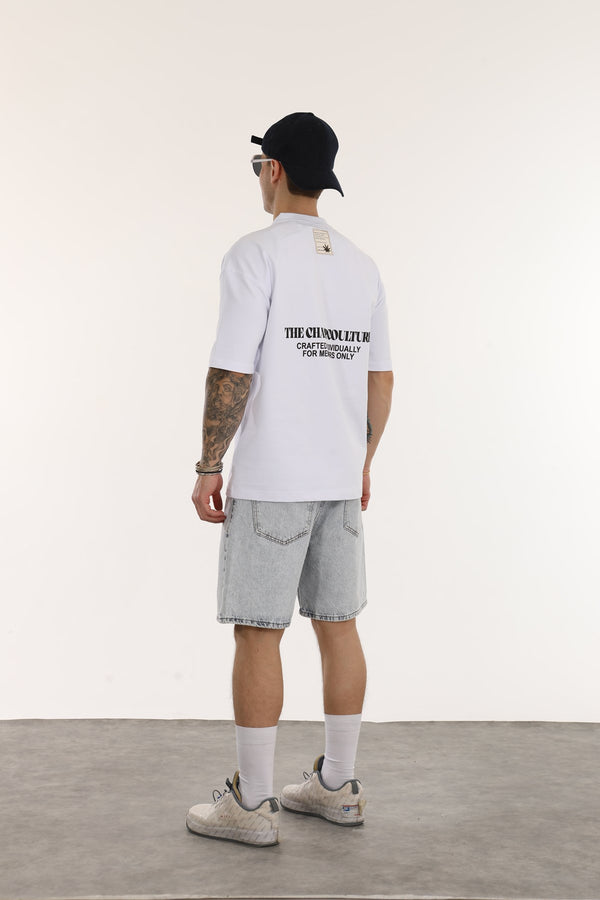 Bisiklet Yaka Oversize Erkek T-shirt