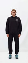 Kapüşonlu İçi Polar Normal People Scare Me Baskılı Siyah Unisex Hoodie Sweatshirt