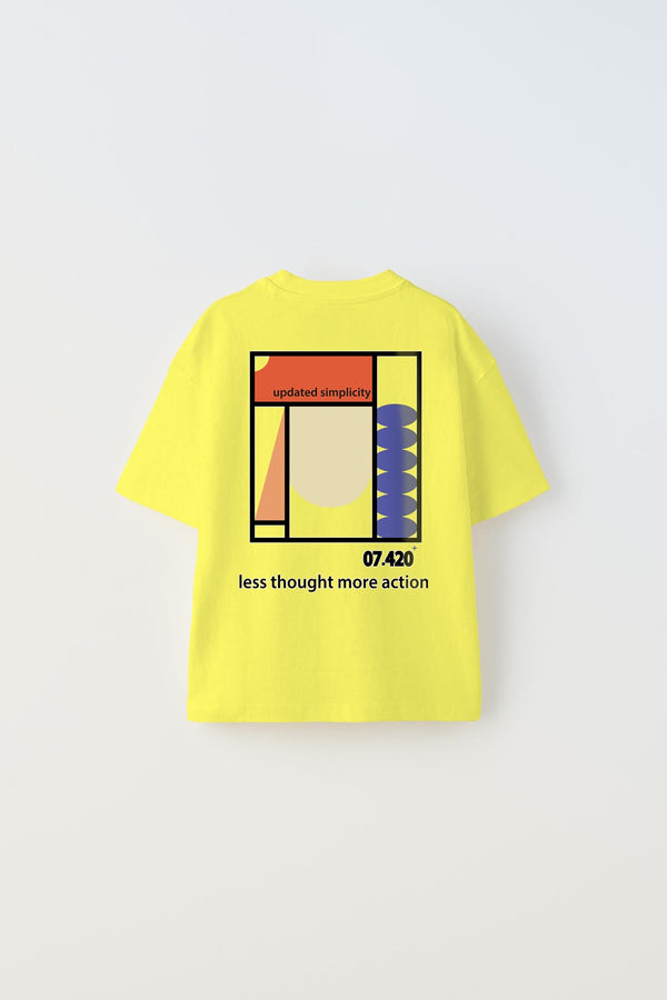 The Champ Updated Simplicity Yazılı Desen Tasarım Baskılı Sarı Çocuk T-Shirt