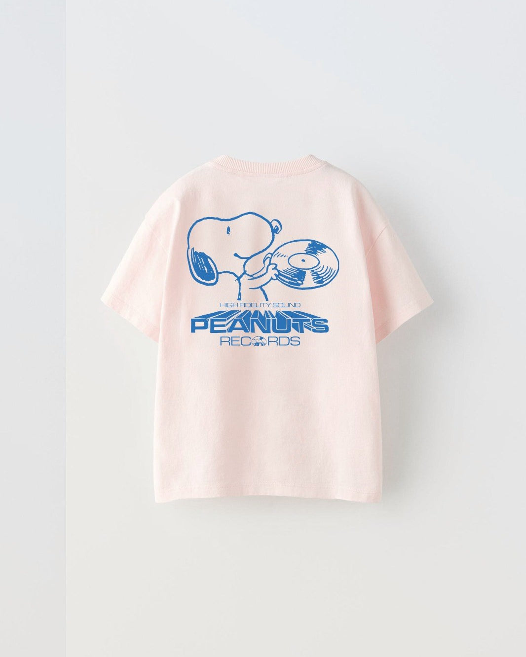 Peanuts Records Baskılı Pembe Kız Çocuk T-shirt 