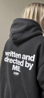 Kadın Oversize Hoodie Written & Directed Baskılı Füme – Kapüşonlu, Sırt Baskılı, 3 İplik